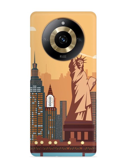 New York Statue Of Liberty Architectural Scenery Snap Case for Realme Narzo 60 (5G) Zapvi