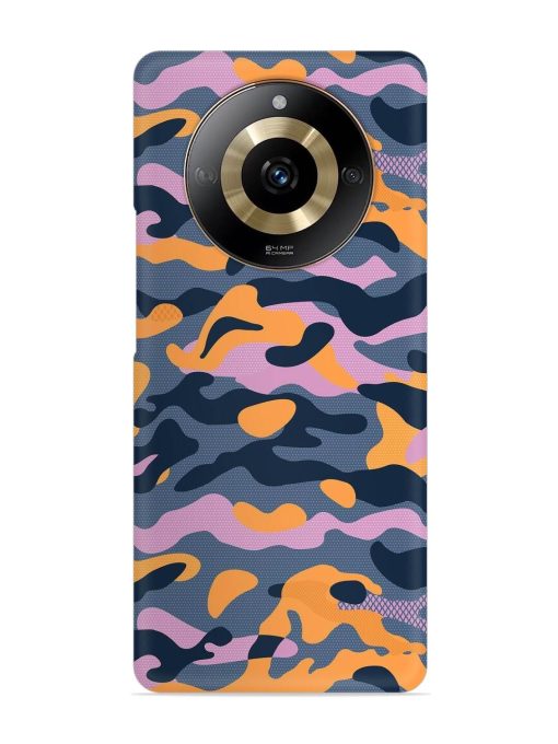 Camouflage Army Military English Orange Art Snap Case for Realme Narzo 60 (5G) Zapvi