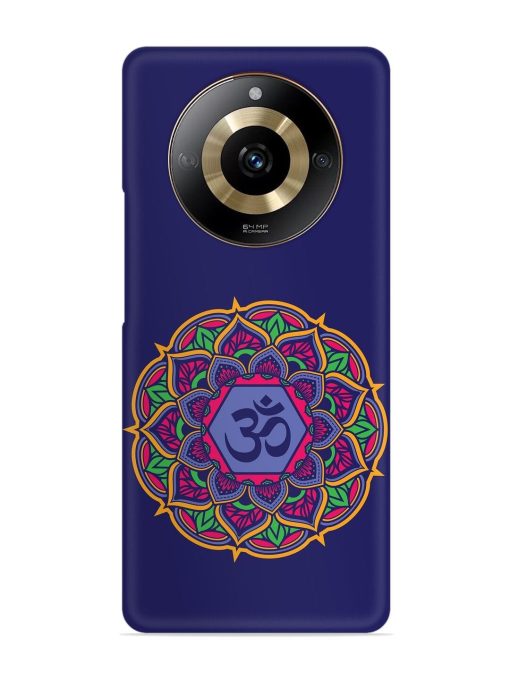 Om Mandala Art Blue Snap Case for Realme Narzo 60 (5G) Zapvi