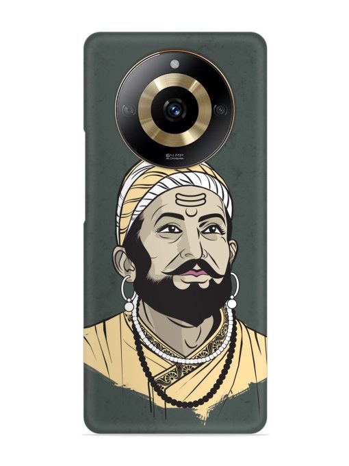 Shivaji Maharaj Vector Art Snap Case for Realme Narzo 60 (5G) Zapvi