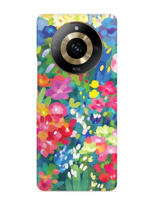 Watercolor Flower Art Snap Case for Realme Narzo 60 (5G) Zapvi