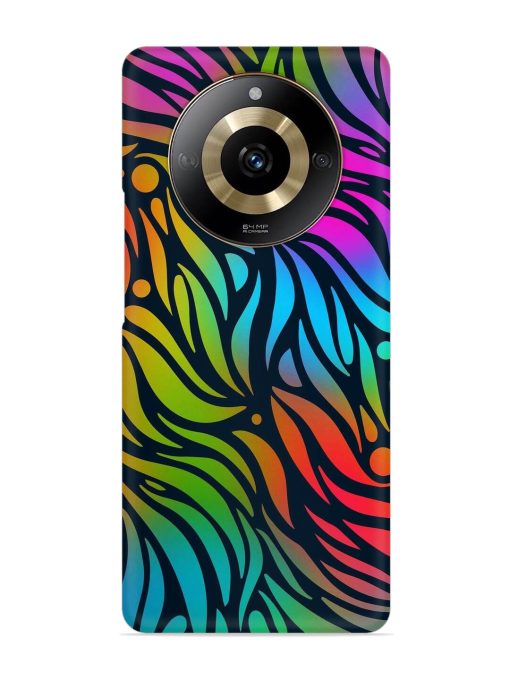 Abstract Leaf Design Snap Case for Realme Narzo 60 (5G)