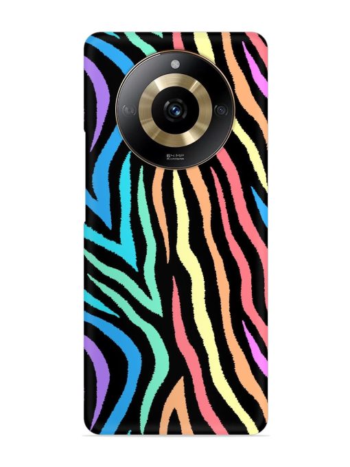 Colorful Abstract Zebra Snap Case for Realme Narzo 60 (5G)