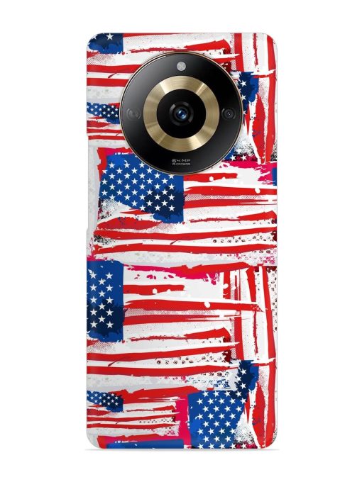 Usa Flag Seamless Snap Case for Realme Narzo 60 (5G) Zapvi