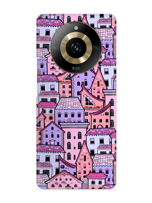 Seamless Pattern Houses Snap Case for Realme Narzo 60 (5G) Zapvi