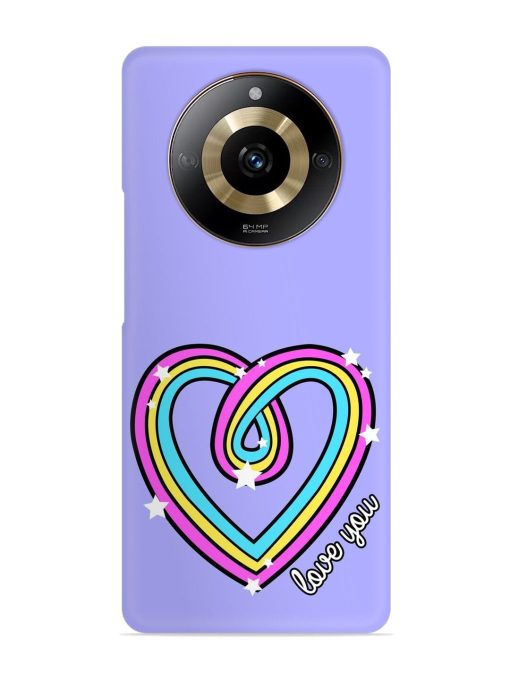 Colorful Rainbow Heart Snap Case for Realme Narzo 60 (5G) Zapvi