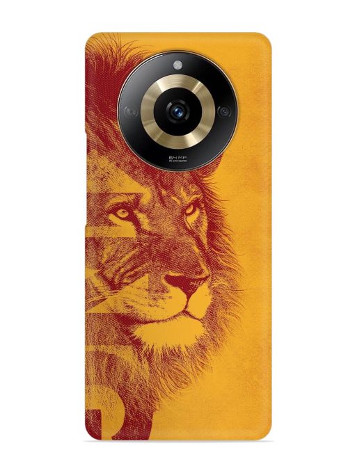 Gold Lion Crown Art Snap Case for Realme Narzo 60 (5G) Zapvi