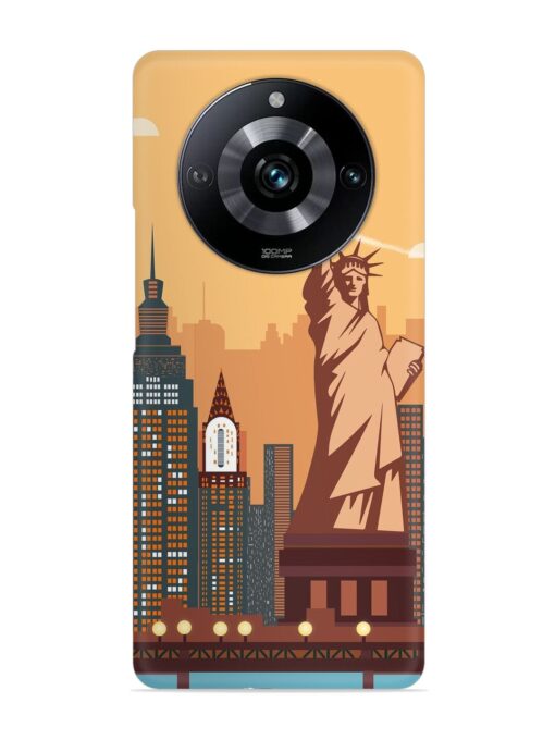 New York Statue Of Liberty Architectural Scenery Snap Case for Realme Narzo 60 Pro (5G) Zapvi