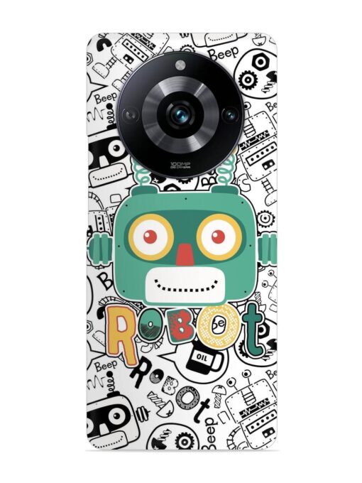 Robot Modern Seamless Pattern Snap Case for Realme Narzo 60 Pro (5G)