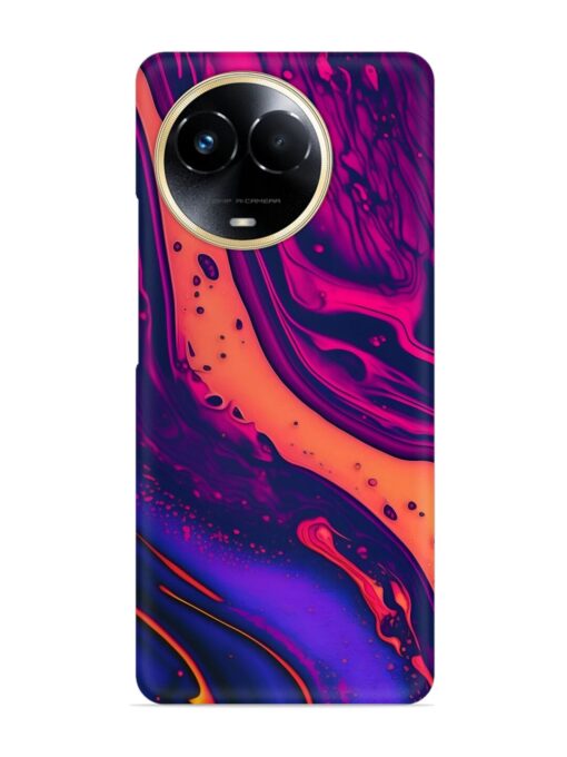 Fluid Blue Pink Art Snap Case for Realme Narzo 60X (5G)