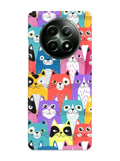 Funny Cartoon Cats Snap Case for Realme Narzo 70X (5G) Zapvi