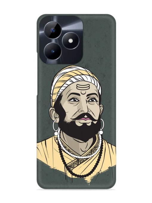 Shivaji Maharaj Vector Art Snap Case for Realme Narzo N53 Zapvi