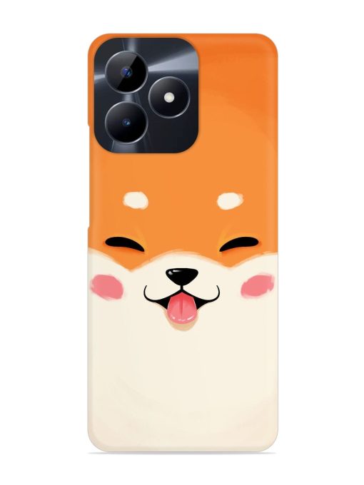 Cute Dog Face Vector Snap Case for Realme Narzo N53 Zapvi