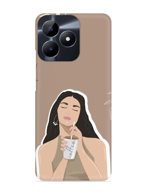 Girl With Coffee Snap Case for Realme Narzo N53 Zapvi