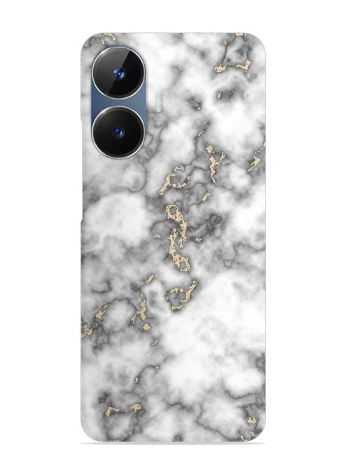 Gray And Gold Marble Snap Case for Realme Narzo N55 Zapvi