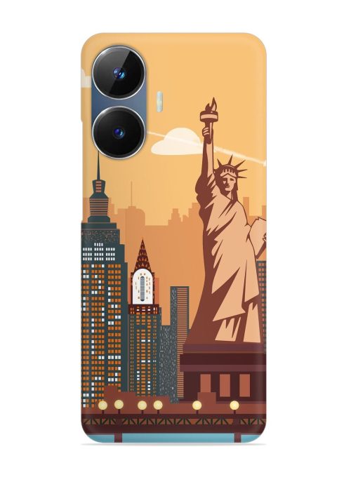 New York Statue Of Liberty Architectural Scenery Snap Case for Realme Narzo N55 Zapvi