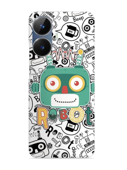 Robot Modern Seamless Pattern Snap Case for Realme Narzo N55 Zapvi