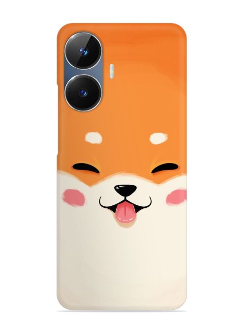 Cute Dog Face Vector Snap Case for Realme Narzo N55 Zapvi