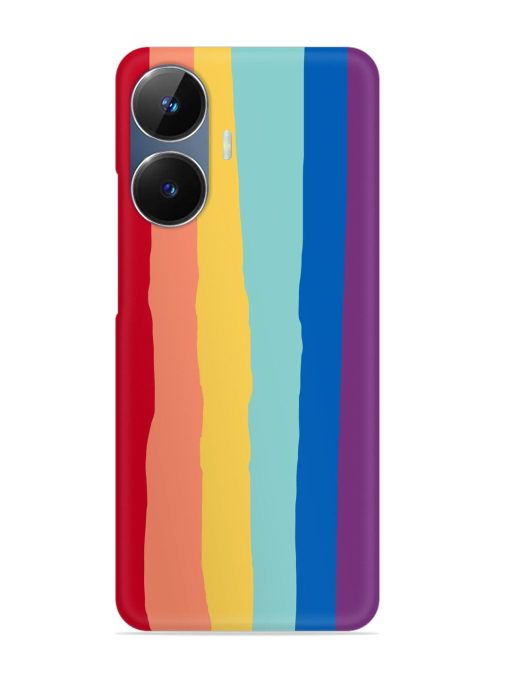 Rainbow Genuine Liquid Snap Case for Realme Narzo N55 Zapvi