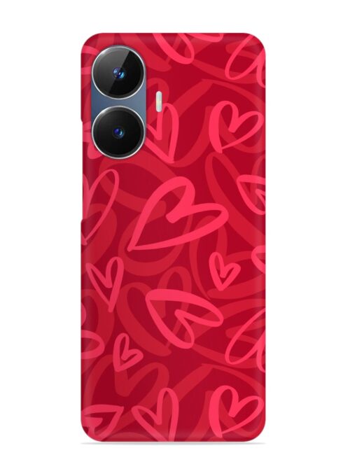 Seamless Romantic Pattern Snap Case for Realme Narzo N55 Zapvi