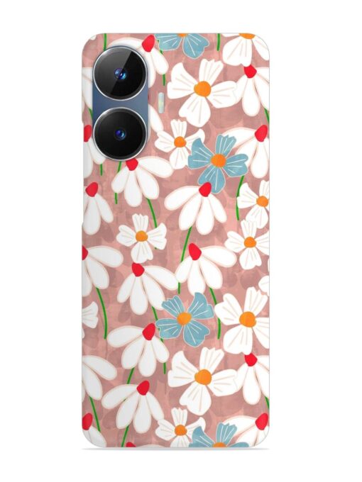 Abstract Petal Flowers Snap Case for Realme Narzo N55 Zapvi