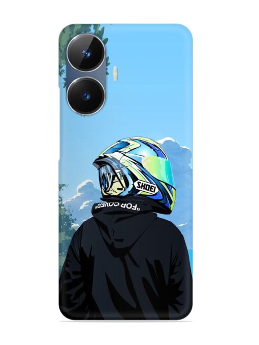 Rider With Helmet Snap Case for Realme Narzo N55 Zapvi