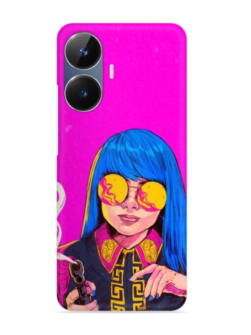 Aesthetic Anime Girl Snap Case for Realme Narzo N55