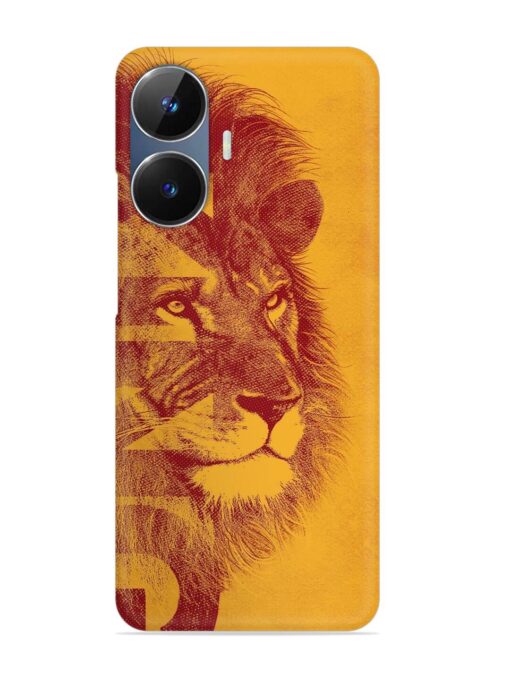 Gold Lion Crown Art Snap Case for Realme Narzo N55 Zapvi