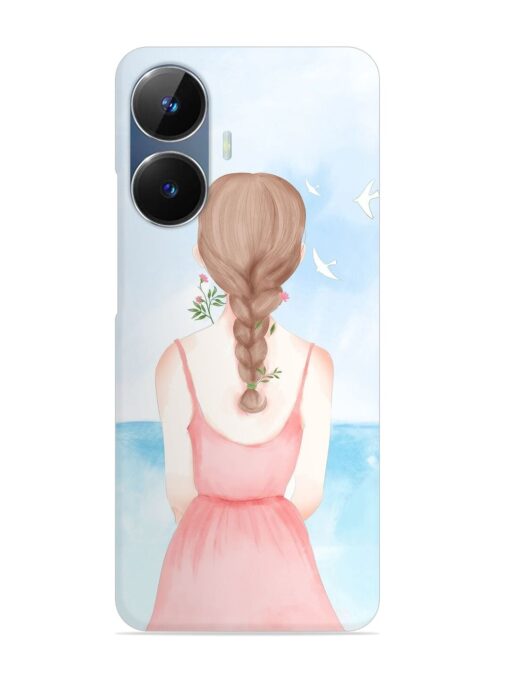 Watercolor Girl Vector Snap Case for Realme Narzo N55