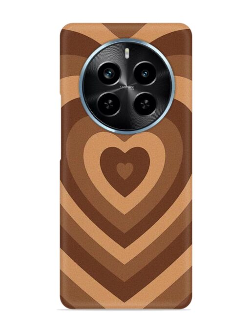 Brown Heart Snap Case for Realme P1 Pro (5G) Zapvi