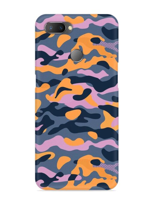 Camouflage Army Military English Orange Art Snap Case for Realme U1 Zapvi