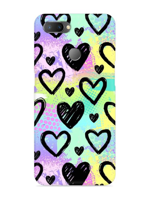 Bright Pattern Hearts Snap Case for Realme U1 Zapvi