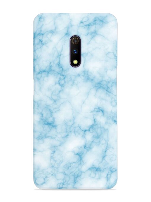 Blue White Natural Marble Snap Case for Realme X Zapvi