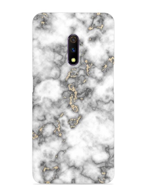 Gray And Gold Marble Snap Case for Realme X Zapvi