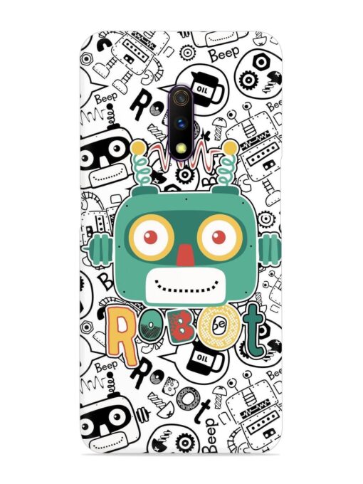 Robot Modern Seamless Pattern Snap Case for Realme X Zapvi