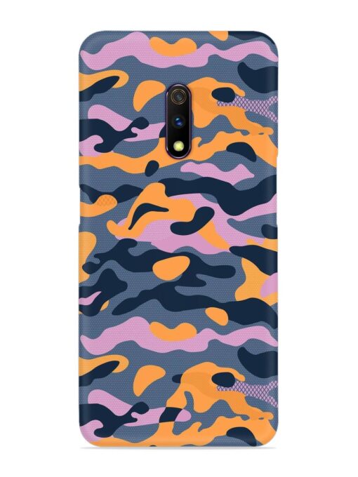 Camouflage Army Military English Orange Art Snap Case for Realme X Zapvi