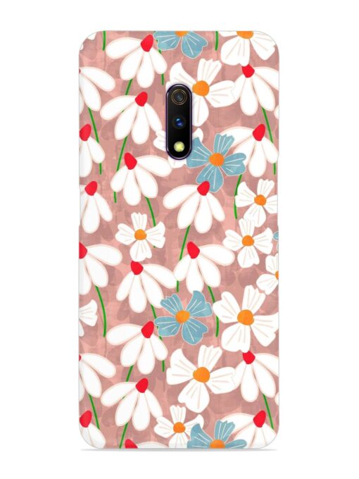 Abstract Petal Flowers Snap Case for Realme X Zapvi