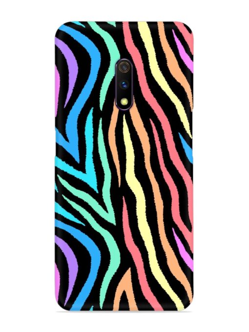 Colorful Abstract Zebra Snap Case for Realme X Zapvi