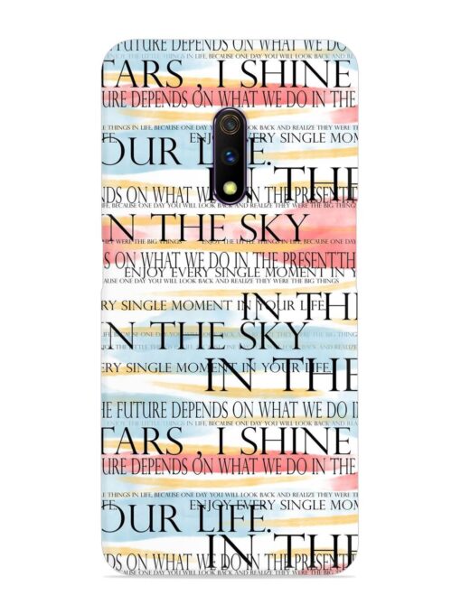 Seamless Slogans Pattern Snap Case for Realme X Zapvi