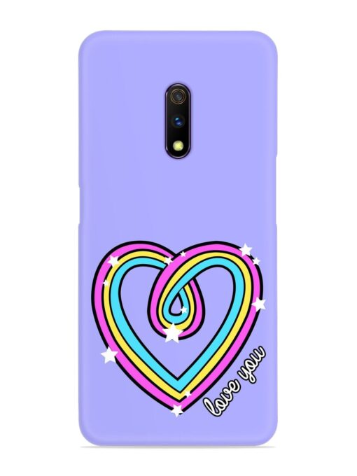 Colorful Rainbow Heart Snap Case for Realme X Zapvi