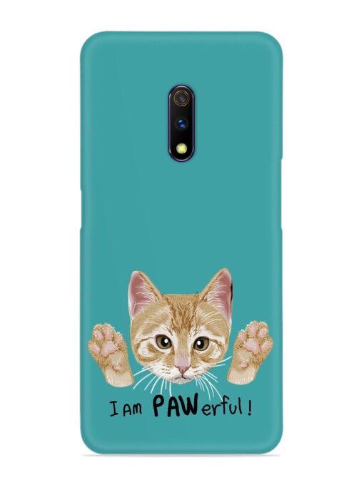 Typography Slogan Cat Snap Case for Realme X Zapvi