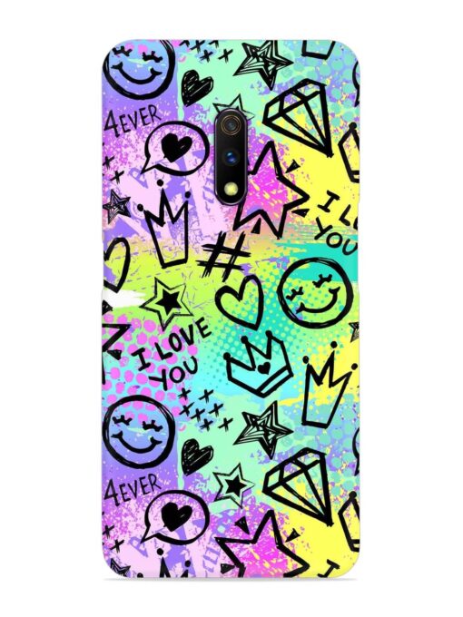 Bright Seamless Pattern Snap Case for Realme X Zapvi