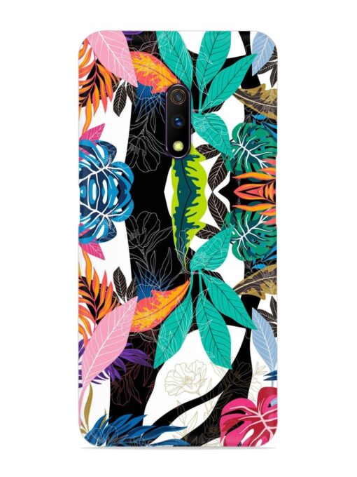 Floral Pattern Bright Snap Case for Realme X Zapvi