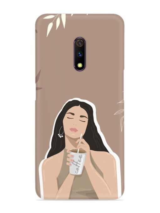 Girl With Coffee Snap Case for Realme X Zapvi