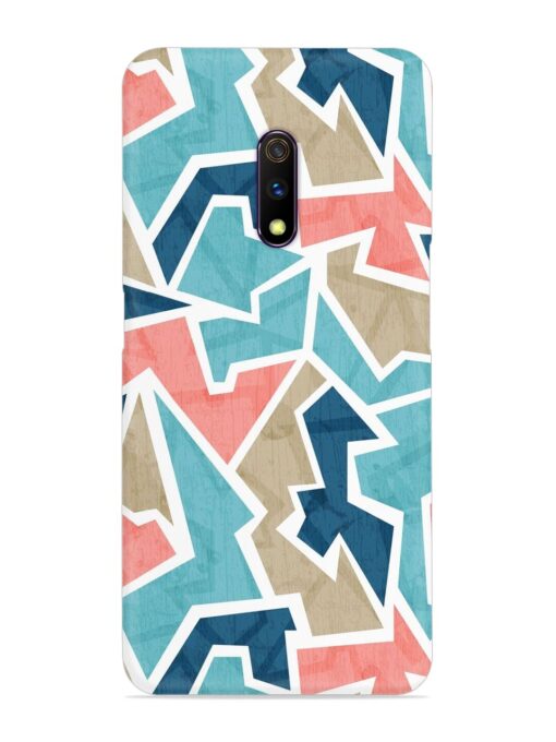 Vintage Geometric Triangle Snap Case for Realme X Zapvi