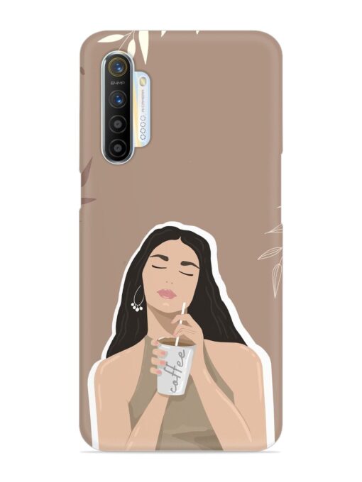 Girl With Coffee Snap Case for Realme X2 Zapvi