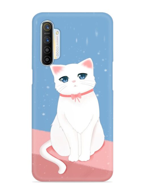 Cute White Cat Snap Case for Realme X2