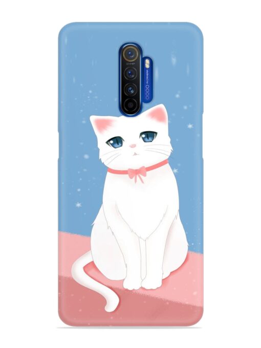 Cute White Cat Snap Case for Realme X2 Pro