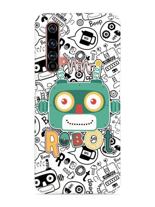 Robot Modern Seamless Pattern Snap Case for Realme X3 Zapvi