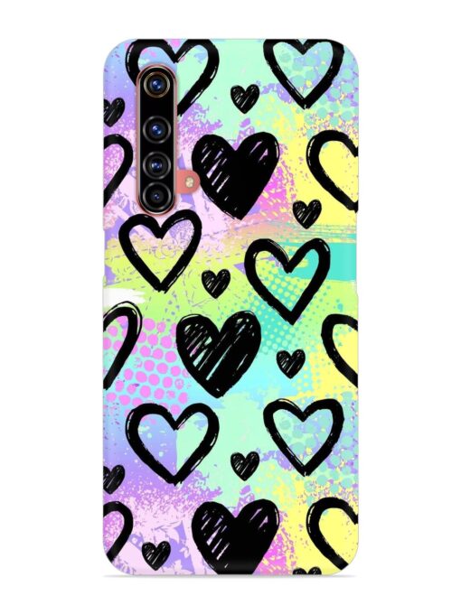 Bright Pattern Hearts Snap Case for Realme X3